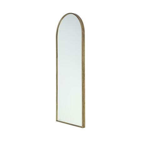 GFANCY FIXTURES Arch Metal Frame Wall Mirror, Gold GF3661902